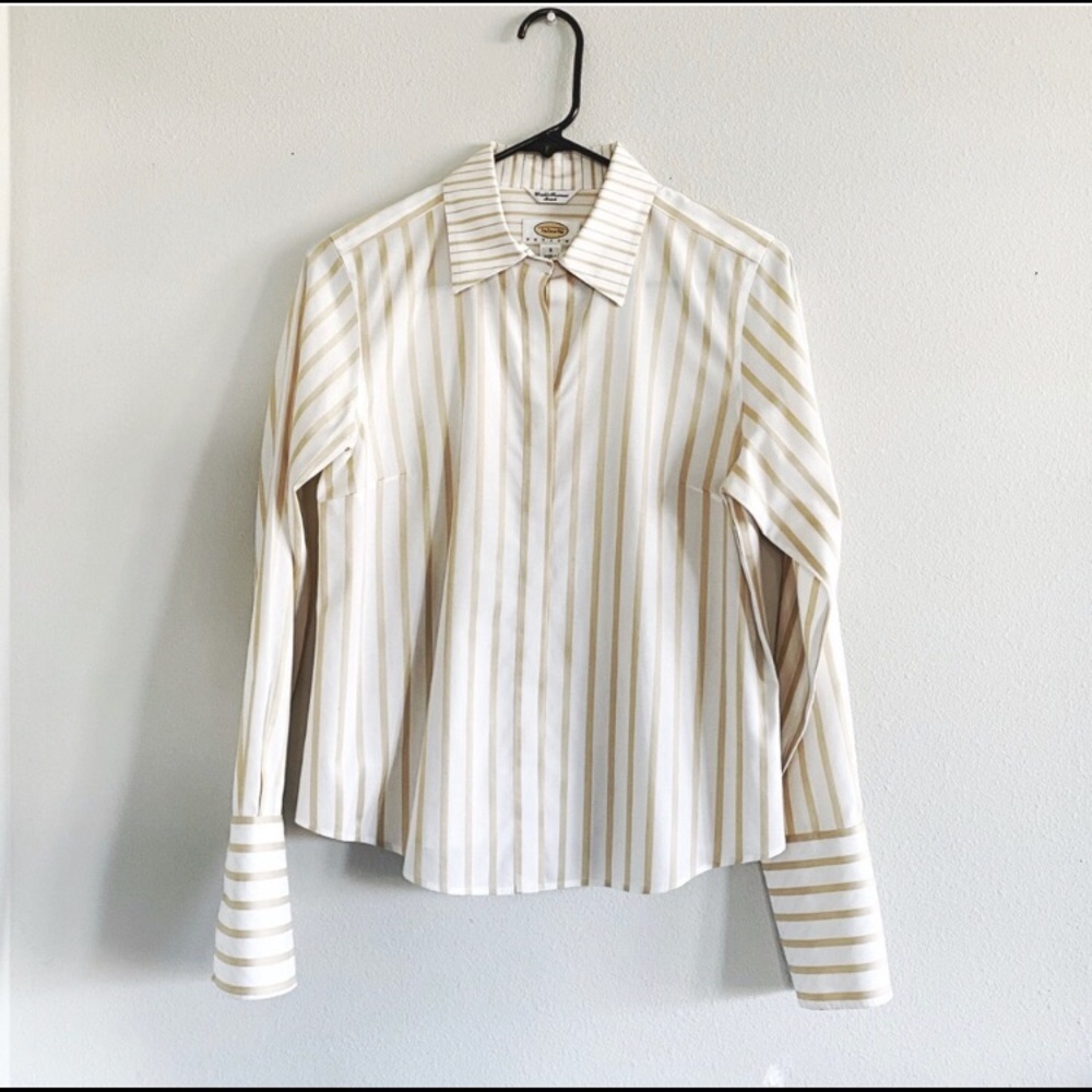 Talbots Petites Striped Women’s Dress Shirt Sz 6
